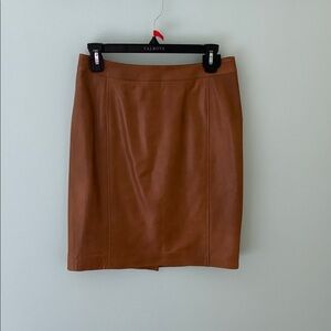 Leather skirt, Talbots, size 4P, caramel color